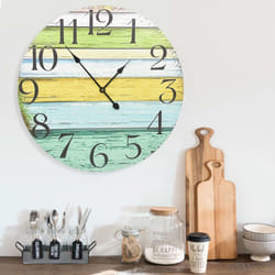 vidaXL Wall Clock Multicolour MDF Home Office Decoration Hanging Analog Clock