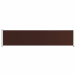 vidaXL Patio Retractable Side Awning 140x600cm Brown Garden Privacy Sunshade - Additional view 9