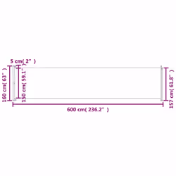 vidaXL Patio Retractable Side Awning 600x160 cm Cream Garden Privacy Sunshade - Additional view 7