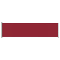 vidaXL Patio Retractable Side Awning 600x160 cm Red Garden Privacy Sunshade