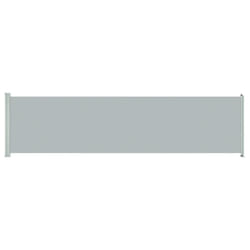 vidaXL Patio Retractable Side Awning 600x160 cm Grey Garden Privacy Sunshade