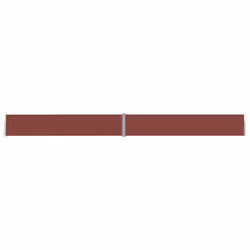 vidaXL Patio Retractable Side Awning 140x1200 cm Brown Garden Privacy Screen