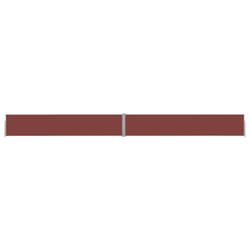 vidaXL Patio Retractable Side Awning 140x1200 cm Brown Garden Privacy Screen