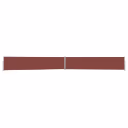 vidaXL Patio Retractable Side Awning 140x1200 cm Brown Garden Privacy Screen