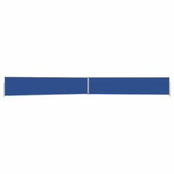 vidaXL Patio Retractable Side Awning 140x1200 cm Blue Garden Privacy Screen