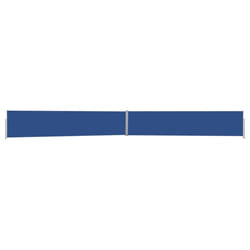 vidaXL Patio Retractable Side Awning 140x1200 cm Blue Garden Privacy Screen