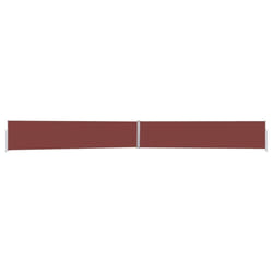 vidaXL Patio Retractable Side Awning 170x1200 cm Brown Garden Privacy Screen