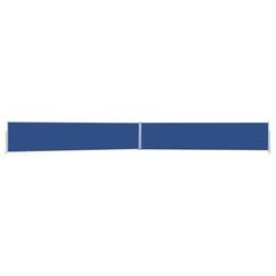 vidaXL Patio Retractable Side Awning 170x1200 cm Blue Garden Privacy Screen