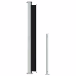 vidaXL Patio Retractable Side Awning 180x300 cm Black Privacy Screen Sunshade
