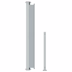 vidaXL Patio Retractable Side Awning 180x300 cm Grey Outdoor Screen Sunshade - Additional view 4