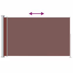 vidaXL Patio Retractable Side Awning 180x300 cm Brown Privacy Screen Sunshade