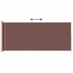 vidaXL Patio Retractable Side Awning 180x500 cm Brown Blind Screen Sunshade - Additional view 2