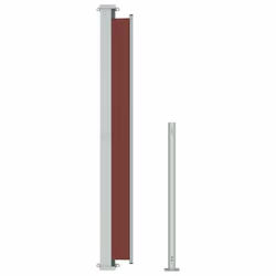 vidaXL Patio Retractable Side Awning 180x500 cm Brown Blind Screen Sunshade - Additional view 4