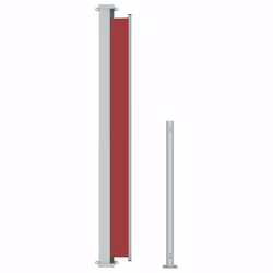 vidaXL Patio Retractable Side Awning 180x500 cm Red Blind Screen Sunshade - Additional view 4