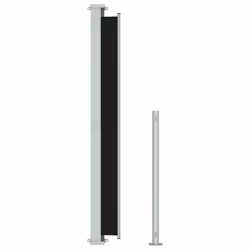vidaXL Patio Retractable Side Awning 200x300 cm Black Privacy Screen Sunshade - Additional view 4