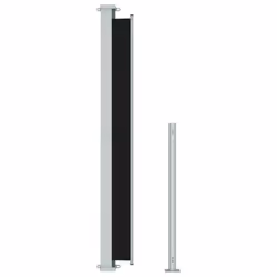 vidaXL Patio Retractable Side Awning 200x500 cm Black Blind Screen Sunshade - Additional view 4