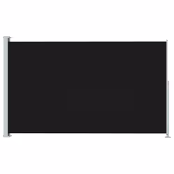 vidaXL Patio Retractable Side Awning Black Privacy Screen Garden Sun Shade