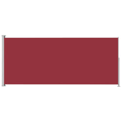 vidaXL Patio Retractable Side Awning Privacy Screen Garden Sunshade Screen - red, 220 x 500 cm