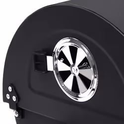 vidaXL Barrel Grill with Wheels and Shelves Black 115x85x95 cm Steel BBQ Grill - Additional view 5