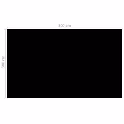 vidaXL Rectangular Pool Cover 500x300 cm PE Black Winter Cloth Sheet Protector - Additional view 2
