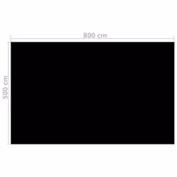 vidaXL Rectangular Pool Cover 800x500 cm PE Black Winter Cloth Sheet Protector