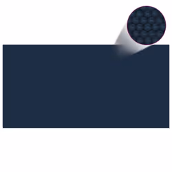 vidaXL Floating PE Solar Pool Flim 1000x500 cm Black and Blue Pond Protector