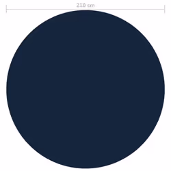 vidaXL Floating PE Solar Pool Flim 210 cm Black and Blue Pond Cover Protector - Additional view 4