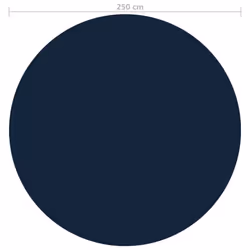 vidaXL Floating PE Solar Pool Flim 250 cm Black and Blue Pond Cover Protector - Additional view 4