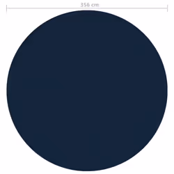 vidaXL Floating PE Solar Pool Flim 356 cm Black and Blue Pond Cover Protector - Additional view 4