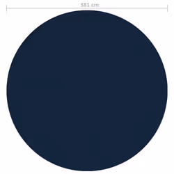 vidaXL Floating PE Solar Pool Flim 381 cm Black and Blue Pond Cover Protector - Additional view 4