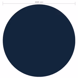 vidaXL Pool Cover Floating PE Solar Pool Film Garden Pond Cover Protector - black and blue, 488 cm - Additional view 3