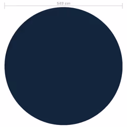vidaXL Floating PE Solar Pool Flim 549 cm Black and Blue Pond Cover Protector - Additional view 4
