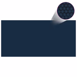vidaXL Floating PE Solar Pool Flim 450x220 cm Black and Blue Pond Protector - Additional view 2