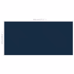 vidaXL Floating PE Solar Pool Flim 450x220 cm Black and Blue Pond Protector - Additional view 4