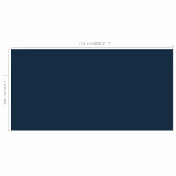 vidaXL Floating PE Solar Pool Flim 732x366 cm Black and Blue Pond Protector - Additional view 4