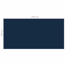 vidaXL Floating PE Solar Pool Flim 600x300 cm Black and Blue Pond Protector - Additional view 4