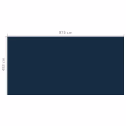 vidaXL Floating PE Solar Pool Flim 975x488 cm Black and Blue Pond Protector - Additional view 4