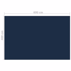 vidaXL Floating PE Solar Pool Flim 600x400 cm Black and Blue Pond Protector - Additional view 4