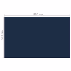 vidaXL Floating PE Solar Pool Flim 800x500 cm Black and Blue Pond Protector - Additional view 4