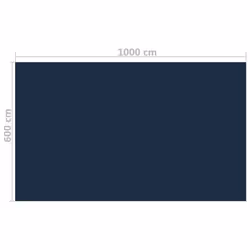 vidaXL Floating PE Solar Pool Flim 1000x600 cm Black and Blue Pond Protector - Additional view 4