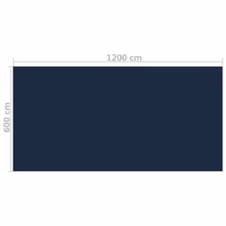 vidaXL Floating PE Solar Pool Flim 1200x600 cm Black and Blue Pond Protector - Additional view 4