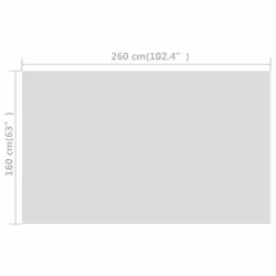vidaXL Floating PE Solar Pool Film 260x160 cm Grey Cover Sheet Ground Cloth
