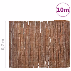 vidaXL Bark Fence 1000x70 cm Garden Barrier Privacy Lawn Border Outdoor Edge - Additional view 5