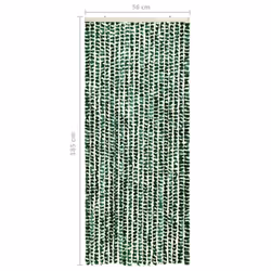 vidaXL Insect Curtain Green and White 56x185 cm Chenille Doorway Screen Blind - Additional view 5