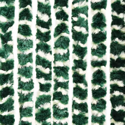 vidaXL Insect Curtain Green and White 100x220 cm Chenille Doorway Screen Blind