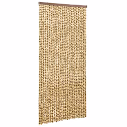 vidaXL Insect Curtain Beige and Brown 100x220 cm Chenille Doorway Screen Blind