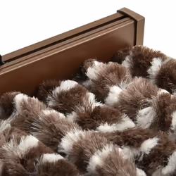 vidaXL Insect Curtain Brown and White 90x220 cm Chenille Doorway Screen Blind - Additional view 4