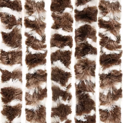 vidaXL Insect Curtain Brown and White 100x220 cm Chenille Doorway Screen Blind