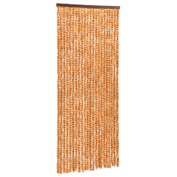 vidaXL Insect Curtain Ochre and White 90x220 cm Chenille Doorway Screen Blind