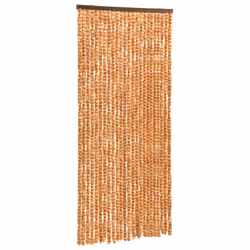 vidaXL Insect Curtain Ochre and White 100x220 cm Chenille Doorway Screen Blind